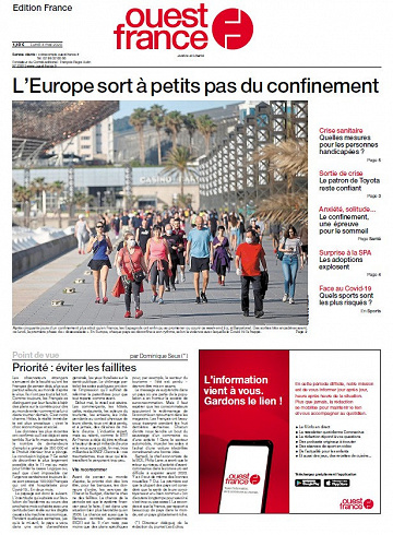 Ouest France - Lundi 4 Mai 2020