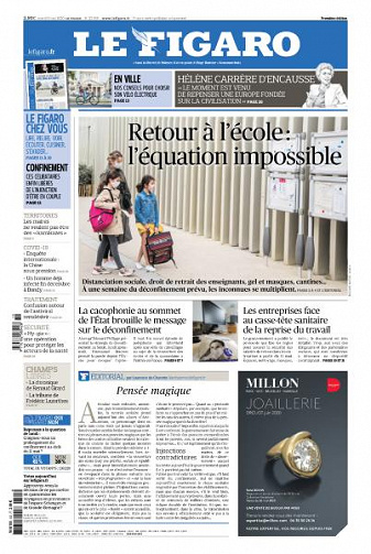 Le Figaro du Mardi 5 Mai 2020