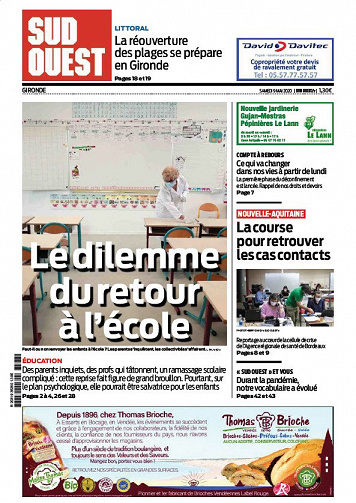 Sud Ouest - Gironde - Samedi 9 Mai 2020