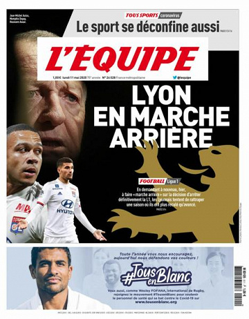 L’equipe du Lundi 11 Mai 2020