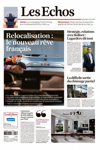 Les Echos du Mercredi 13 Mai 2020
