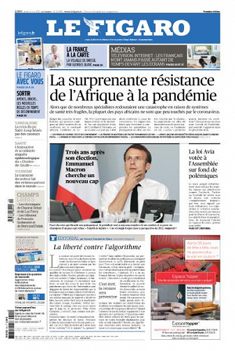 Le Figaro du Jeudi 14 Mai 2020