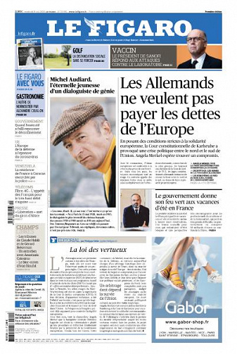 Le Figaro du Vendredi 15 Mai 2020