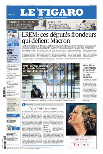 Le Figaro du Lundi 18 Mai 2020