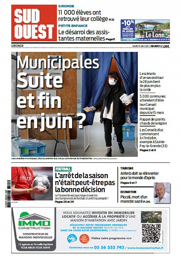 Sud Ouest - Gironde - Mardi 19 Mai 2020