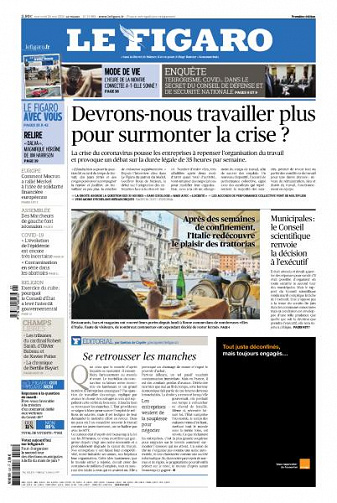 Le Figaro du Mercredi 20 Mai 2020