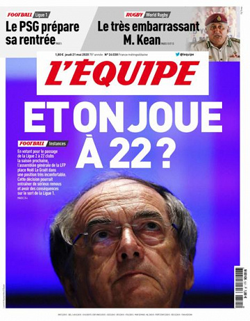 L’equipe du Jeudi 21 Mai 2020