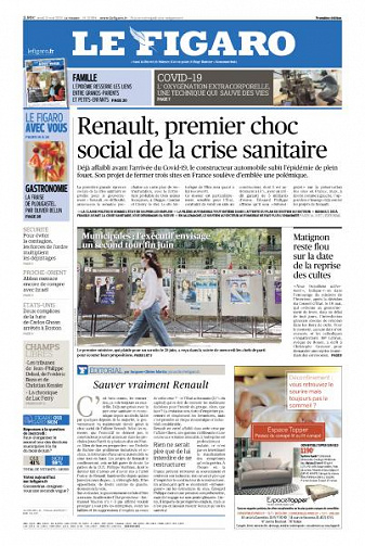 Le Figaro du Jeudi 21 Mai 2020