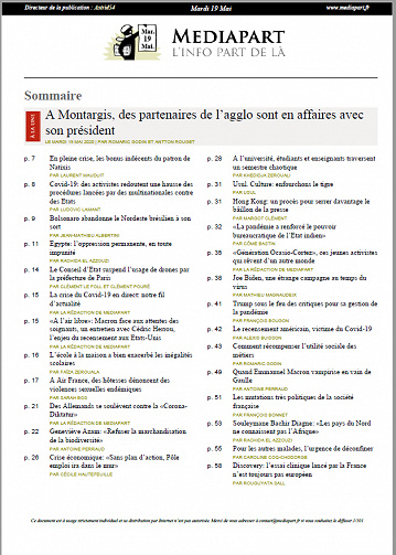 MEDIAPART du Jeudi 21 Mai 2020