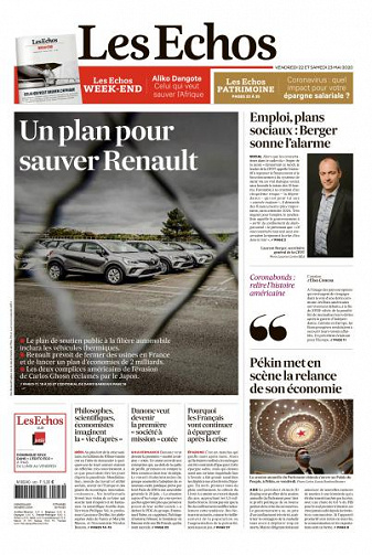 Les Echos du Vendredi 22 Mai 2020