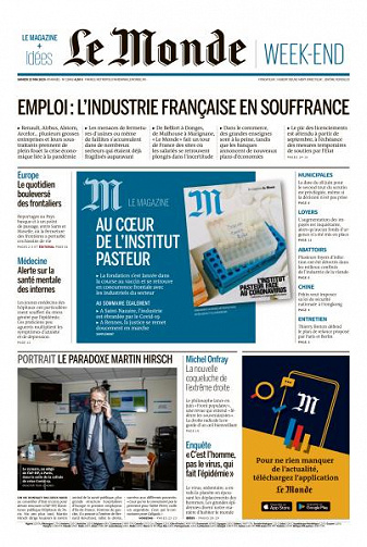 Le Monde du Samedi 23 Mai 2020