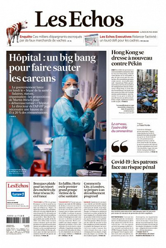 Les Echos du Lundi 25 Mai 2020