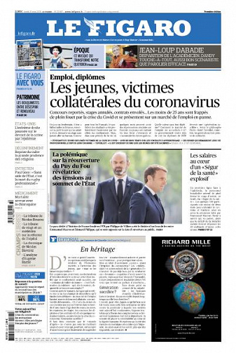 Le Figaro du Lundi 25 Mai 2020