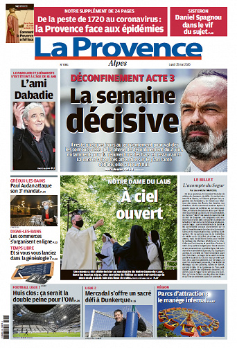 La Provence Alpes - Lundi 25 Mai 2020