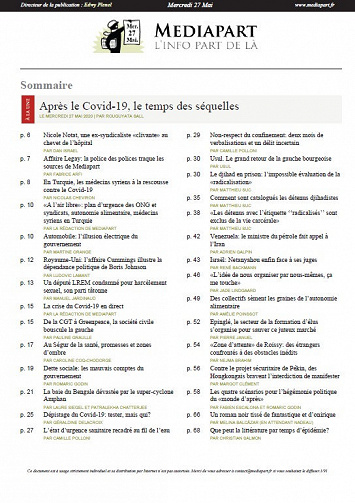 Mediapart - Mercredi 27 Mai 2020