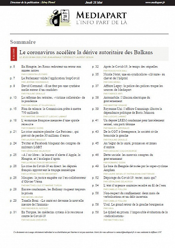 Mediapart - Jeudi 28 Mai 2020