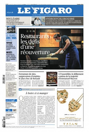 Le Figaro du Samedi 30 et Dimanche 31 Mai 2020