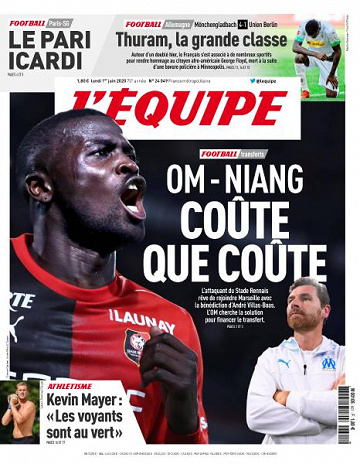 L’equipe du Lundi 1er Juin 2020