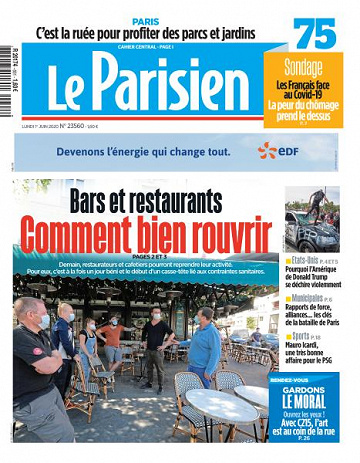Le Parisien du Lundi 1er Juin 2020