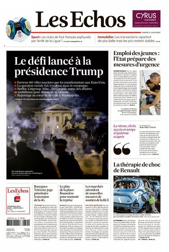 Les Echos du Mardi 2 Juin 2020