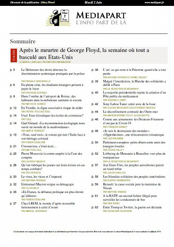 Mediapart - Mardi 2 Juin 2020