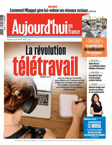 Aujourd’hui en France - 3 Juin 2020