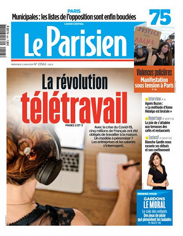 Le Parisien du Mercredi 3 Juin 2020