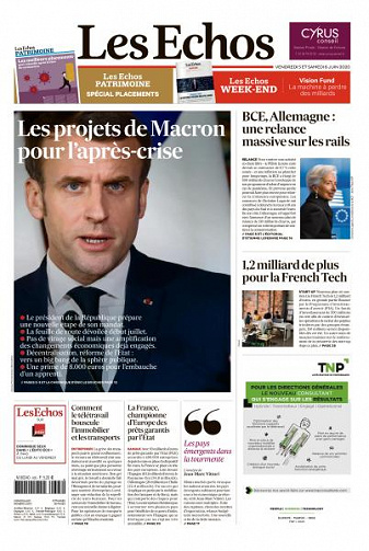Les Echos du Vendredi 5 et Samedi 6 Juin 2020