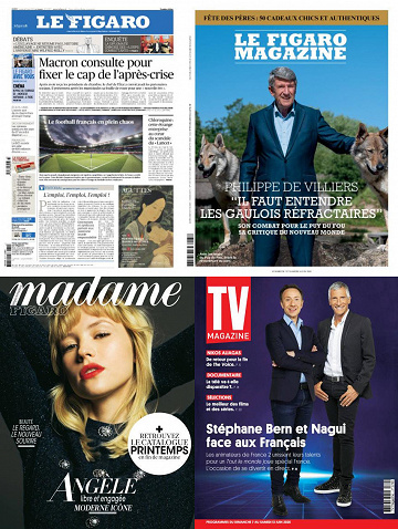 Pack Le Figaro et ses 3 suppléments - Vendredi 5 Juin 2020