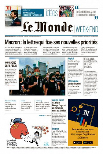 Le Monde du Samedi 06 Juin 2020