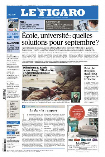 Le Figaro du Lundi 8 Juin 2020