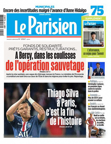 Le Parisien du Mardi 9 Juin 2020