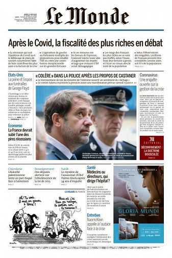 Le Monde du Jeudi 11 Juin 2020