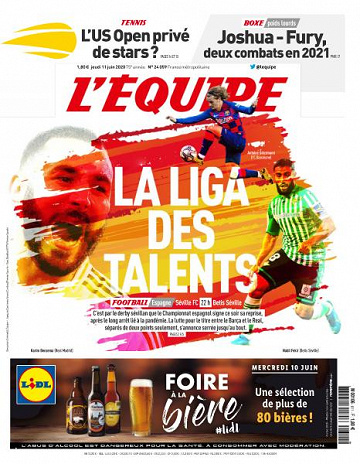 L’equipe du Jeudi 11 Juin 2020