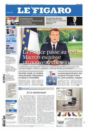 Le Figaro du Lundi 15 Juin 2020