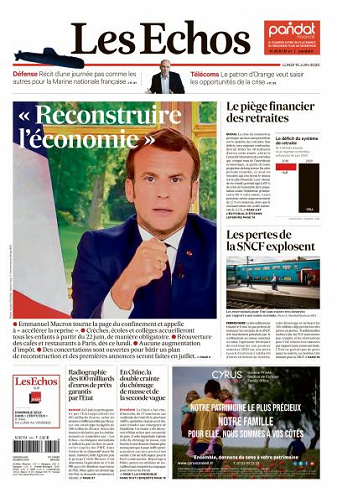 Les Echos du Lundi 15 Juin 2020