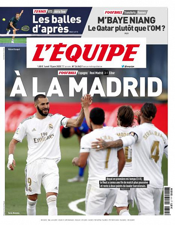L’equipe du Lundi 15 Juin 2020