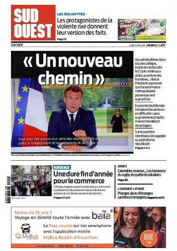 Sud Ouest - Gironde - Lundi 15 Juin 2020