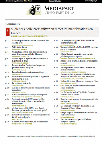 Mediapart du Samedi Juin 2020