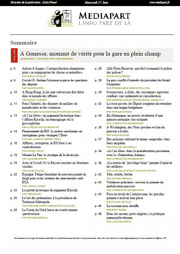 Mediapart - Mercredi 17 Juin 2020