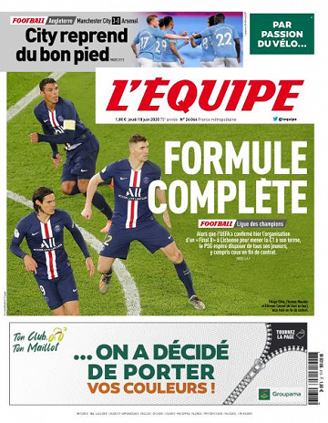 L’equipe du Jeudi 18 Juin 2020