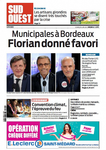 Sud Ouest - Gironde - Vendredi 19 Juin 2020