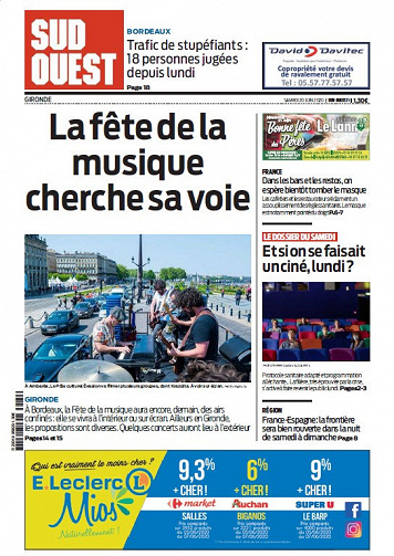 Sud Ouest - Gironde - Samedi 20 Juin 2020