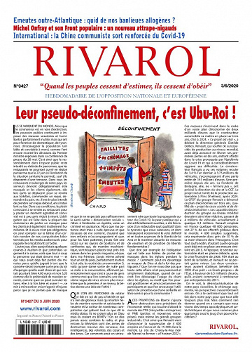 Rivarol N°3427 - 3 au 9 Juin 2020