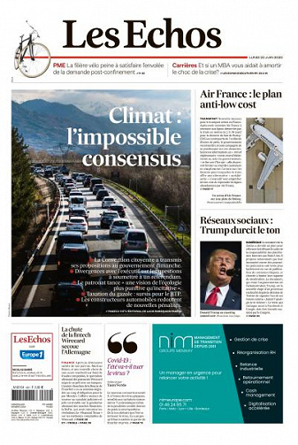 Les Echos du Lundi 22 Juin 2020