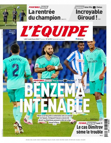 L’equipe du Lundi 22 Juin 2020
