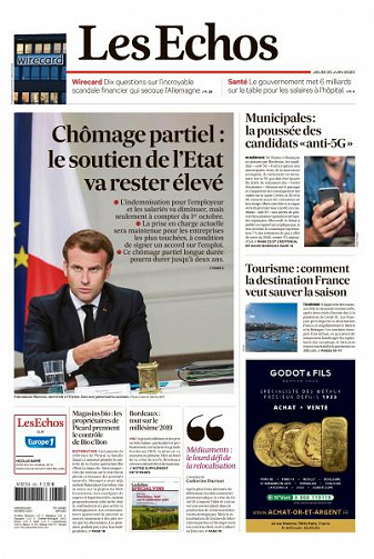 Les Echos du Jeudi 25 Juin 2020
