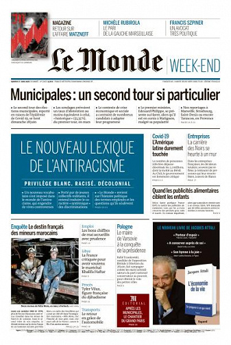Le Monde du Samedi 27 Juin 2020