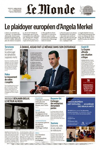 Le Monde du Dimanche 28 et Lundi 29 Juin 2020