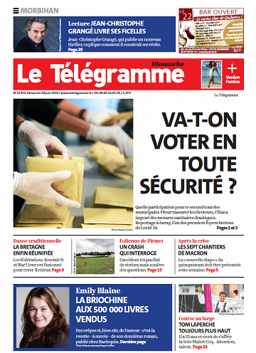 Le Télégramme (Morbihan) - Dimanche 28 Juin 2020